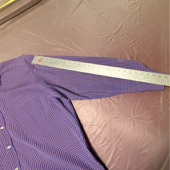 Jeff Rose 100% Cotton Golf Button Down Shirt Blue/Yellow/Red Check Print Large - Picture 7 of 12